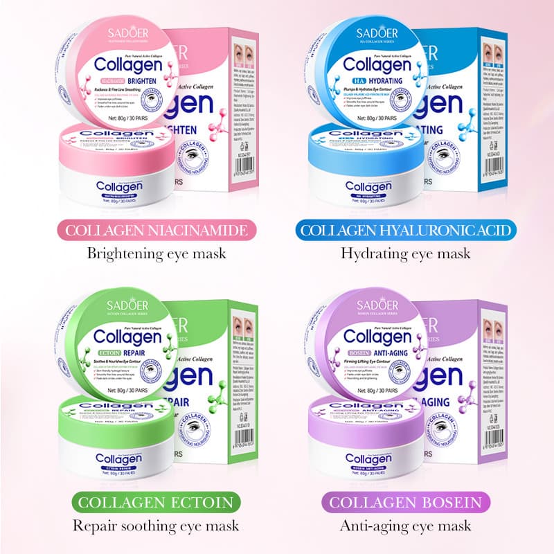Full English collagen hyaluronic acid eye mask SADOER hydrating, moisturizing and anti-wrinkle EYE MASK skin care products cross-border