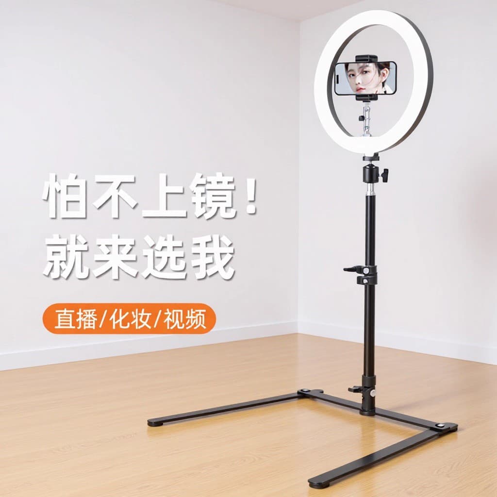 Trending Desktop Foldable Fill Light Stand for Live Streaming, Food Photography, and Overhead Shooting