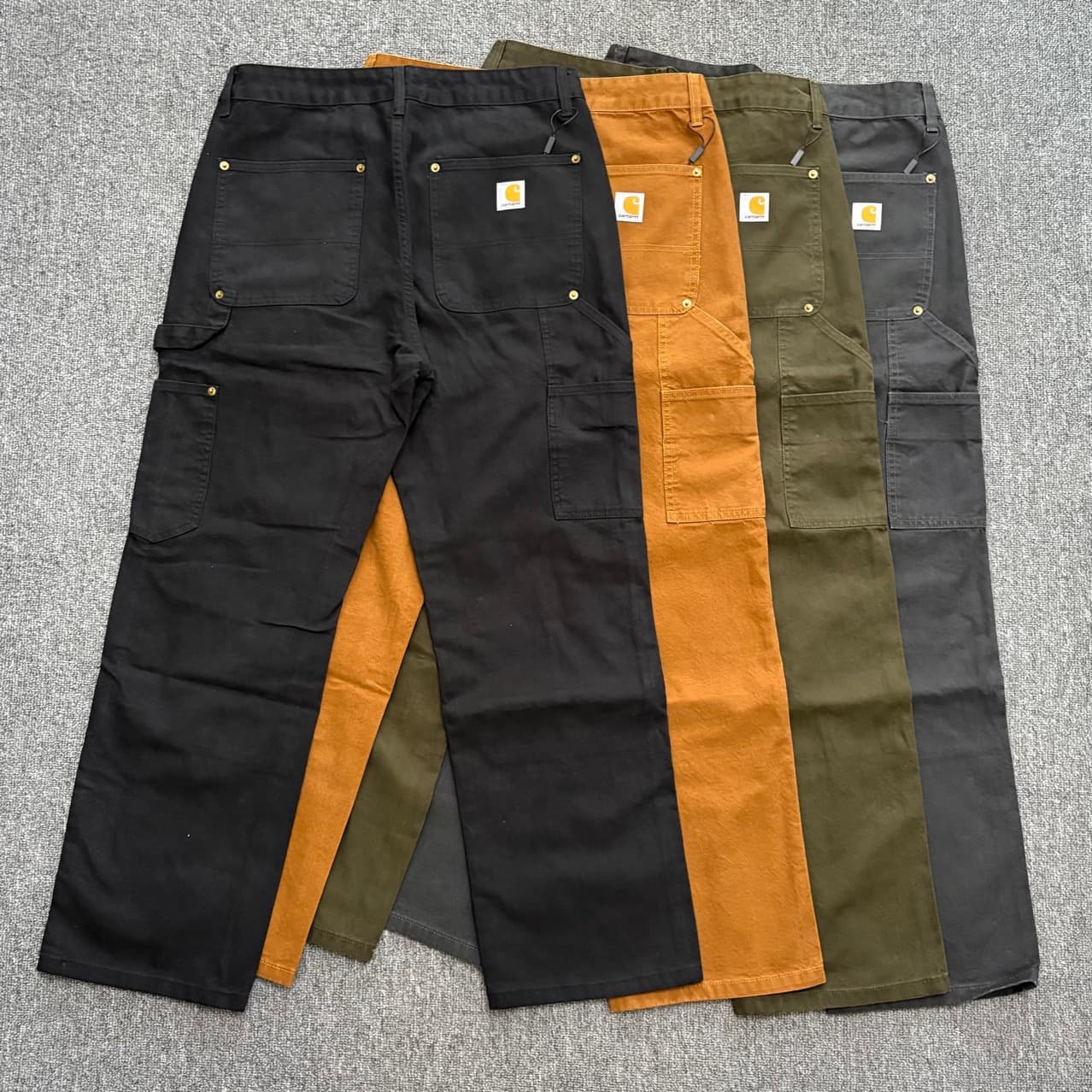 carhar B01 Cajado pocket overalls double knee lumberjack pants canvas couple men and women trendy