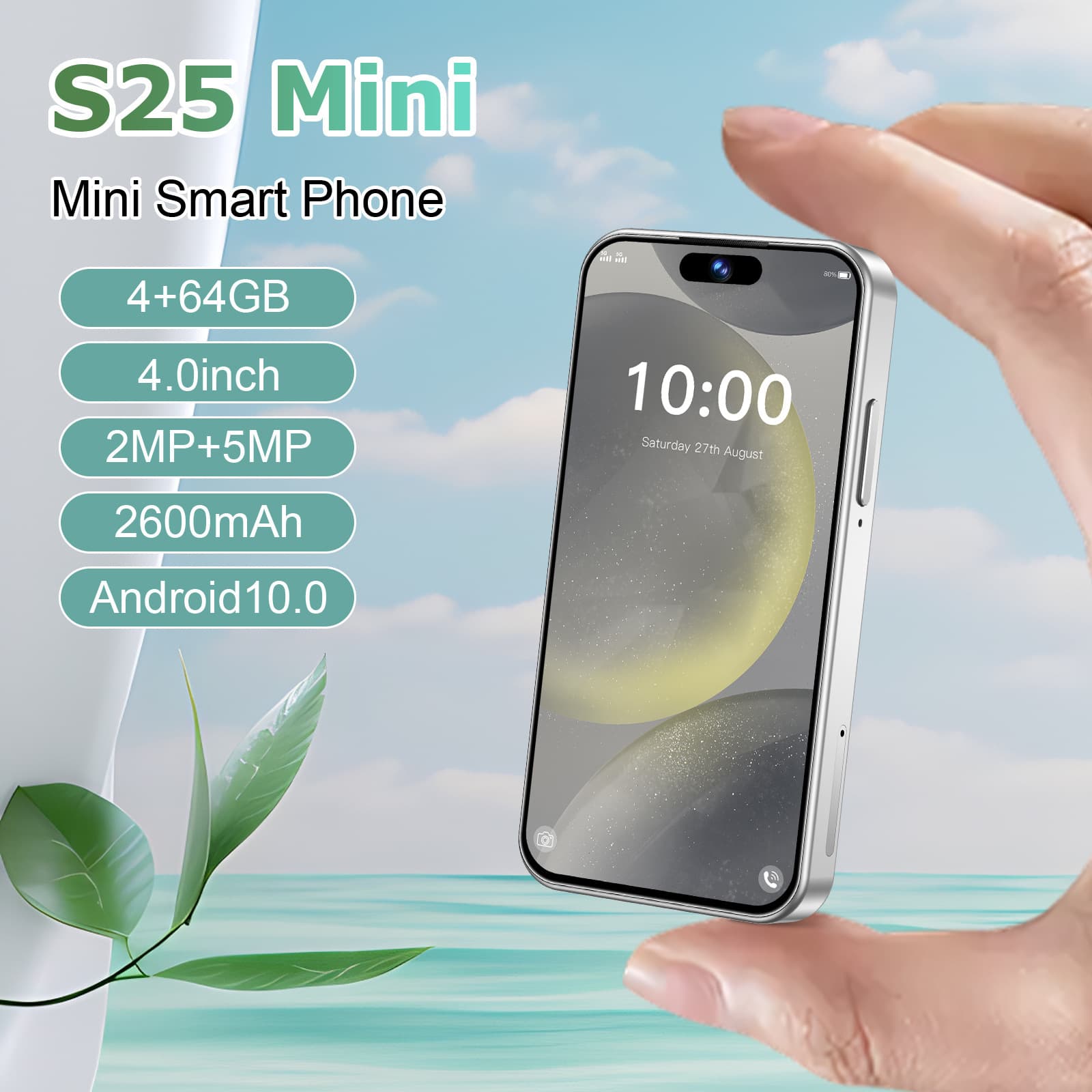 New Cross-Border Phone S25 Ultra Mini 4G Smart 4+64G Mini 4.0-Inch Backup Smartphone