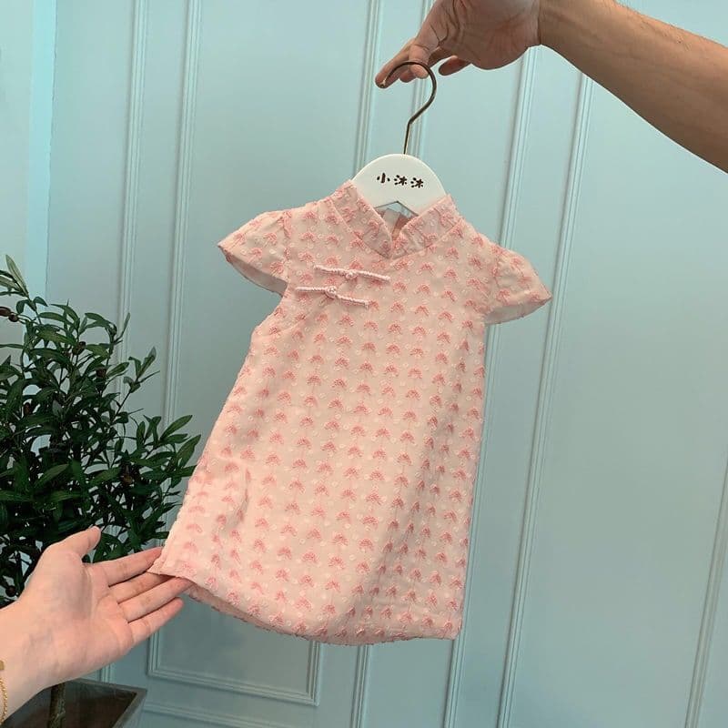 Chinese-style dress children's cheongsam summer thin girls dress baby girl dress stylish little girl princess dress