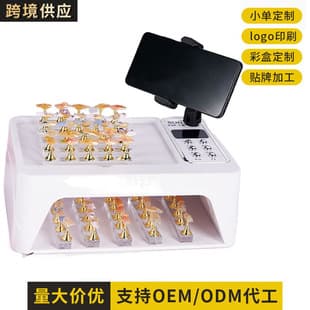 Custom Press-On Nail Lamp with Hand Rest, Dual Hand High Power Nail Curing Lamp for Nail Technicians, Nail Light