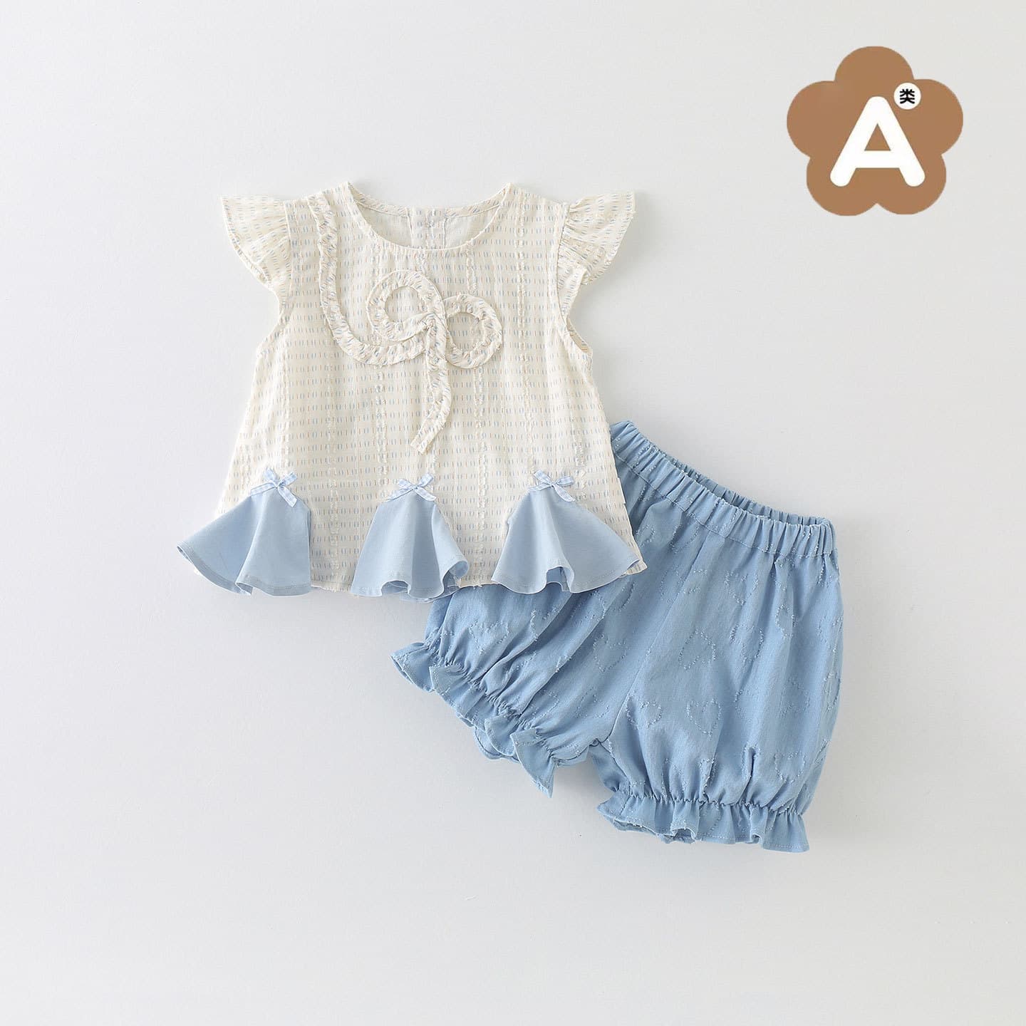 Girls Summer Sleeveless Thin Suit Baby Casual Style Outing Suit Two-piece Set Baby Cotton Clothes Summer Clothes