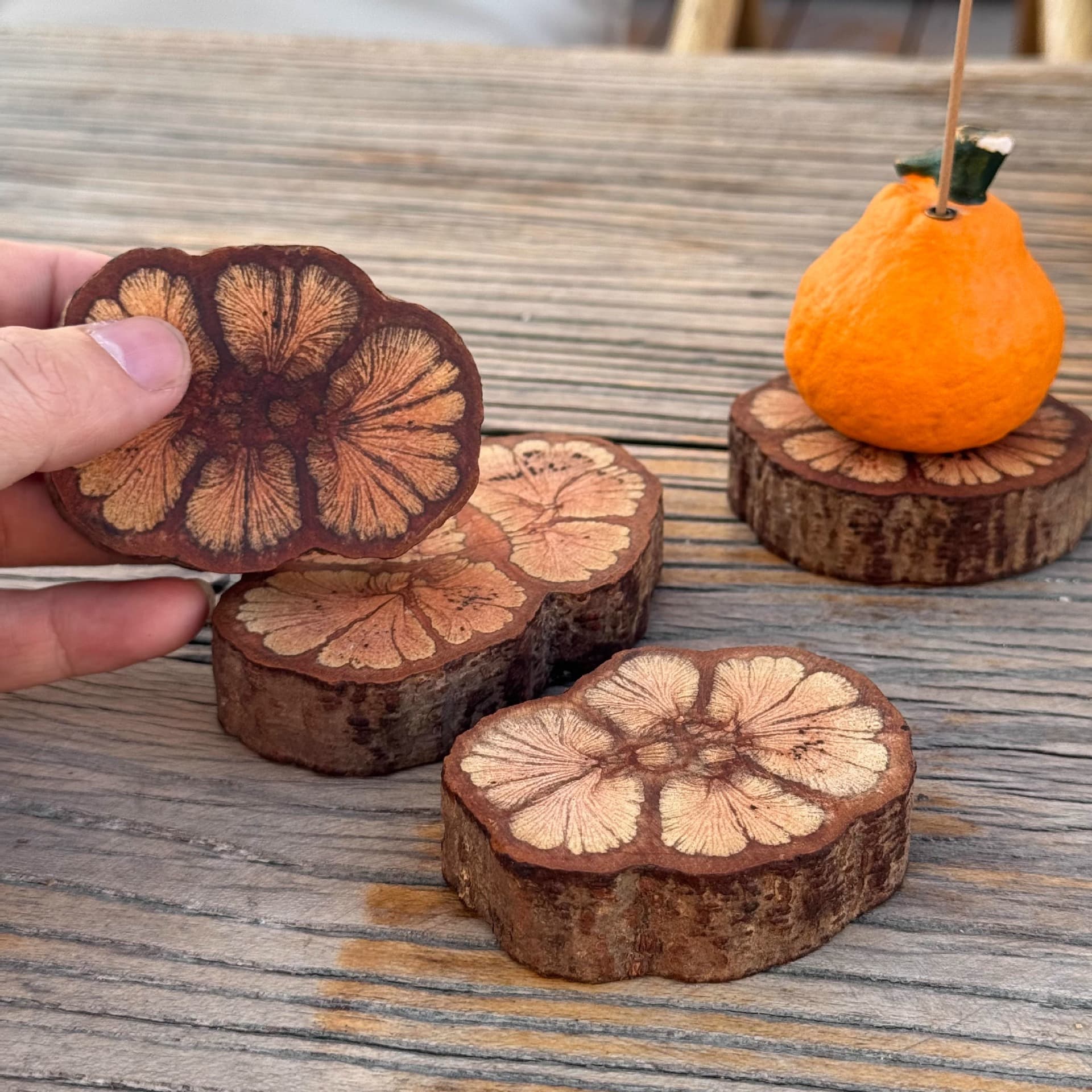 Dragon Vine Raw Wood Natural Coasters, Irregular Solid Wood Coasters, Wood Pads for Tea Heat Protection, Wholesale Water Cups