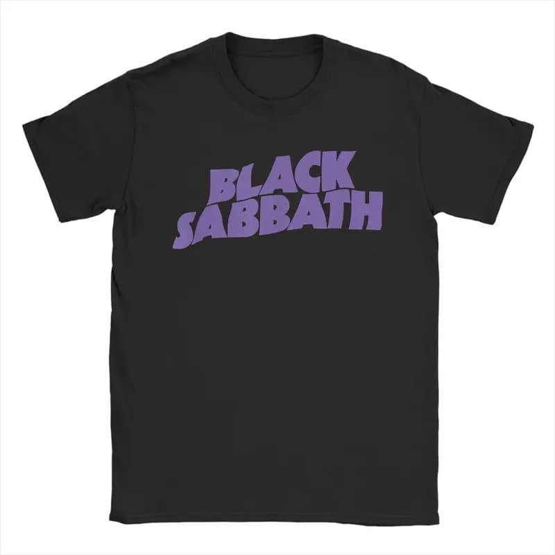 Foreign Trade Source Manufacturer European Size T-Shirt Black Bishop Purple Logo T-Shirt Beach Y2K Funny Inner Top
