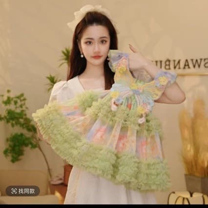 Girls Summer Cross-Border Dress 2025 Children's Versatile Princess Dress Baby Sweet Tulle Skirt Trendy Dress