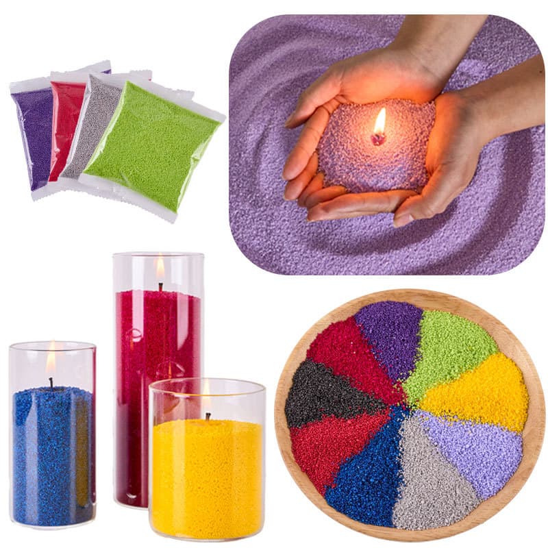 50g Colorful Ice Flower Wax, Handmade DIY Aromatherapy Candle Eco-Friendly Raw Material, Colorful Granular Wax, Sand Wax Pearl Wax