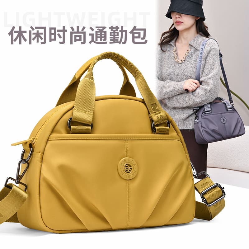 Fashion Pleated Women's Bag Handbag 2025 Fall New Middle-aged Mom Large Capacity Shoulder Crossbody Tote