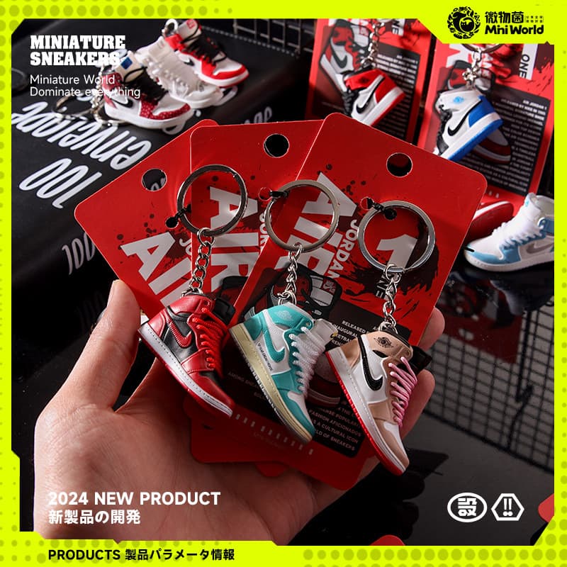 aj1 sneaker keychain 3D three-dimensional model stationery store dropshipping bag pendant ins trendy sneaker pendant