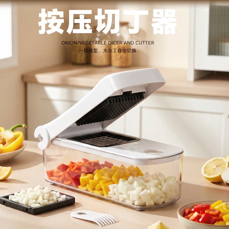Cross-border Exclusive Potato Onion Press Dicer Household Cucumber Zucchini Strip Cutter Multifunctional Vegetable Cutting Tool