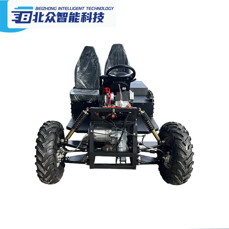 Four-Wheel Electric Mobility Scooter Chassis, Beach Off-Road High-Speed Chassis with Four-Wheel Independent Suspension for Sightseeing and Travel