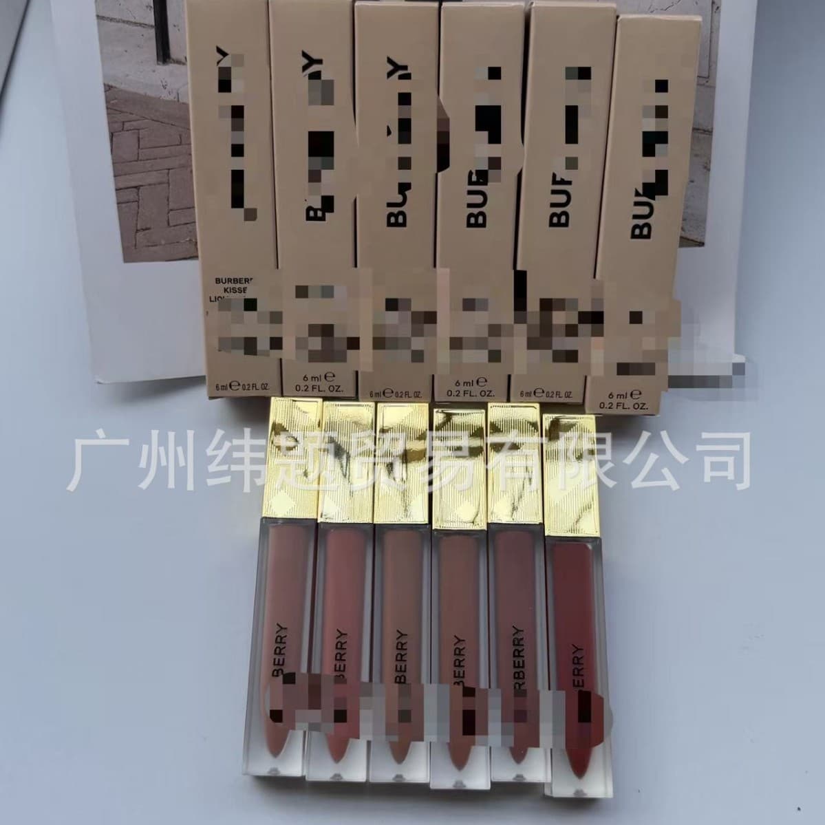 Cross-border new product foreign trade Babao's gold matte lip glaze lip gloss plump lips water gloss mirror 6ml lipstick