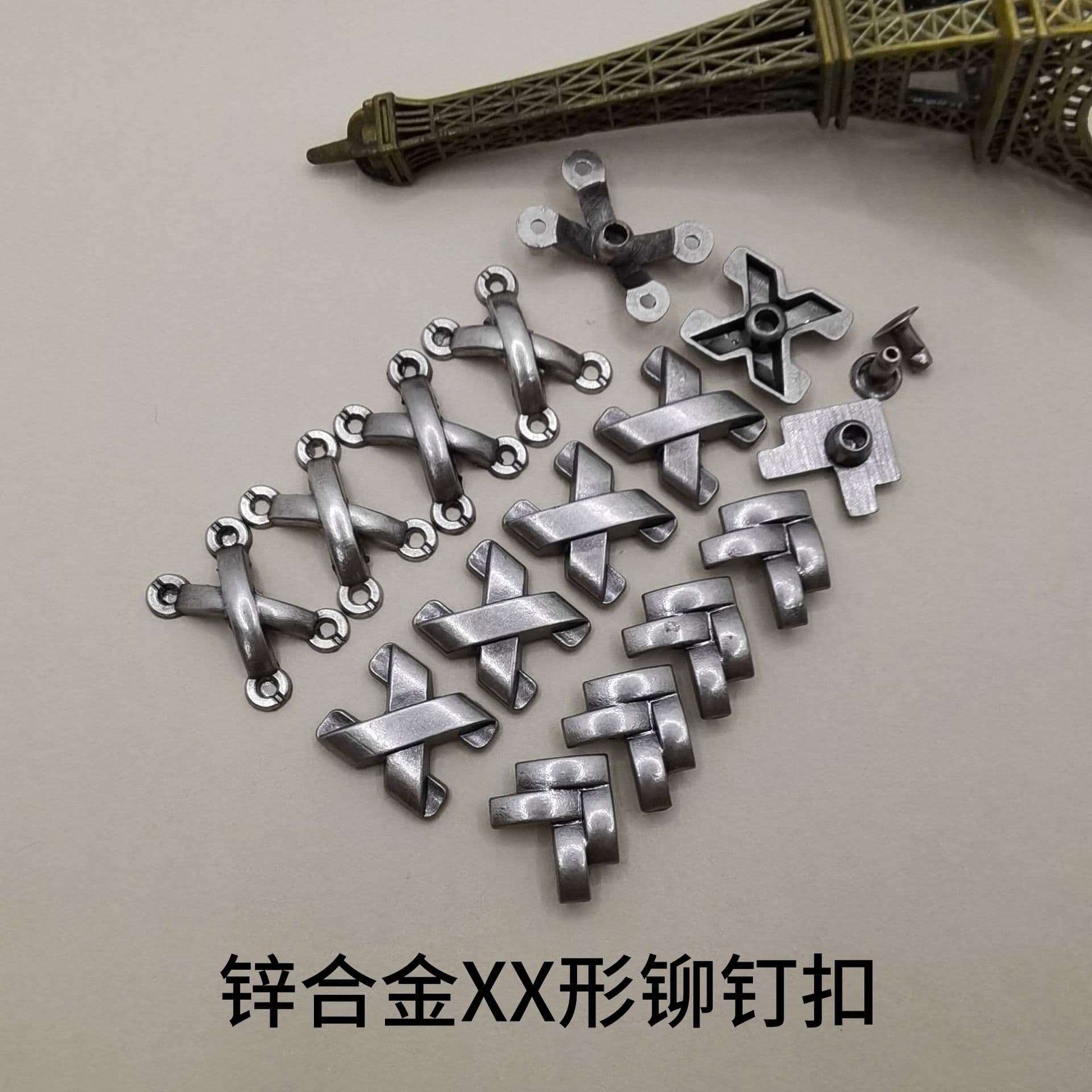 Wholesale Various Specifications Bag Hardware Accessories Vintage XX-Shaped Nail Punk Belt Alloy Decorative Cross Rivets