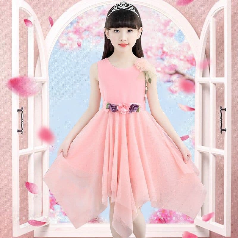 Girls Summer Dress 2025 New Korean Style Princess Tutu Dress for Children