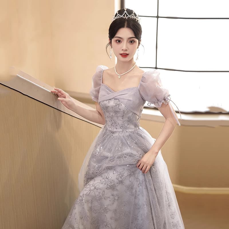 Banquet Evening Gown Premium Host Dress Luxe Adult Ceremony Corporate Event French Style Art Exam Princess Dress Autumn