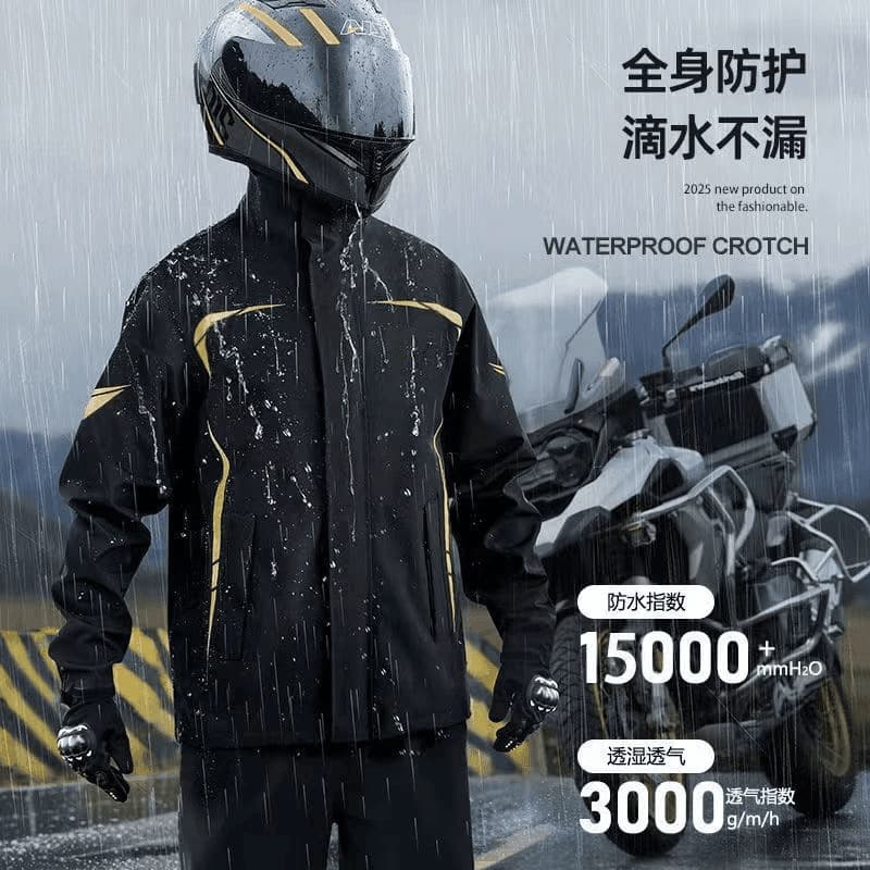 Motorcycle rain suit for men, waterproof and rainproof for delivery riders, adult riding rainproof two-piece raincoat