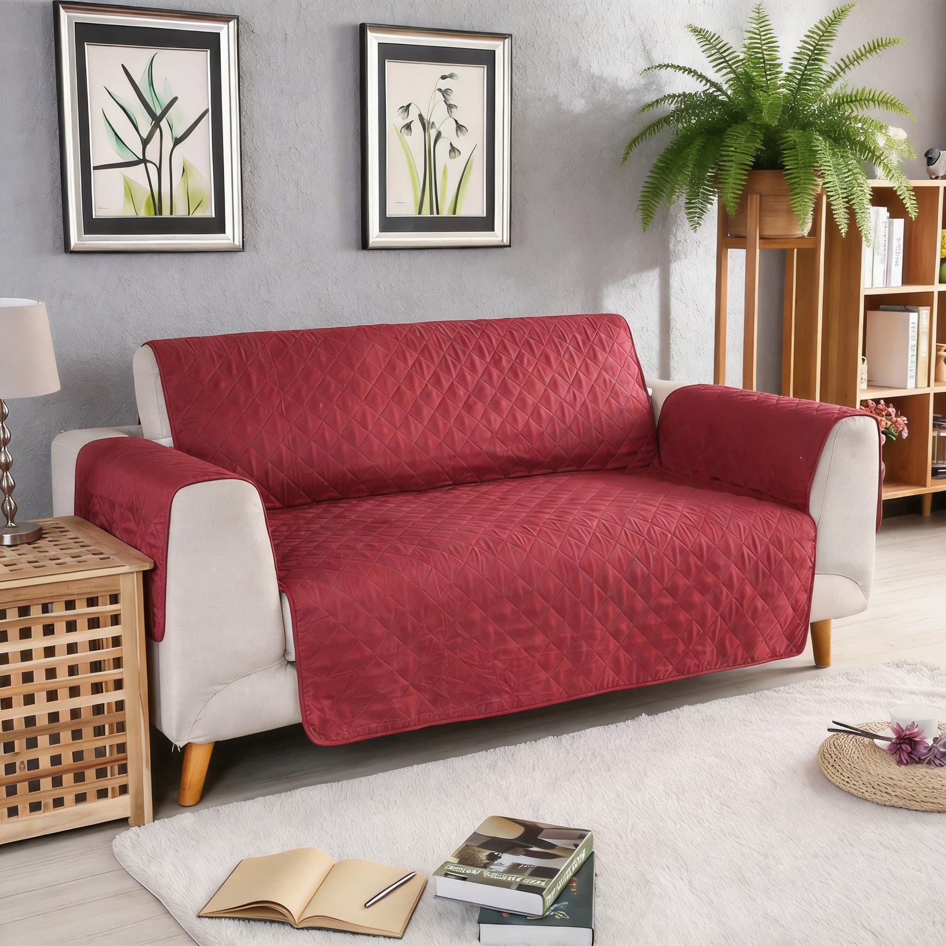 Strictly Selected Cross-Border Integrated Anti-Pet Claw Fabric Sofa Cover, Quilted, All-Season, Wholesale
