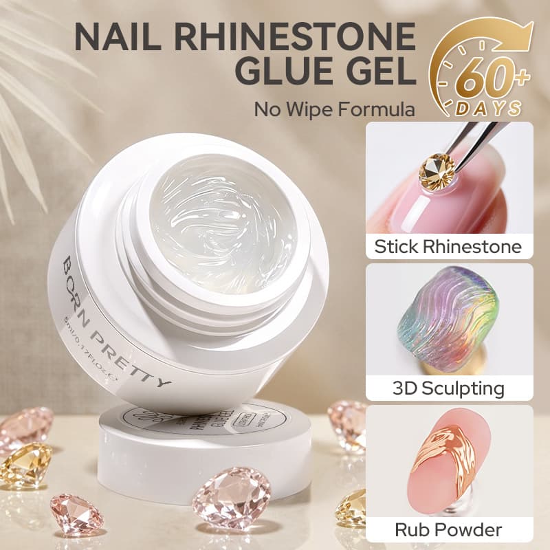 BORN PRETTY cross-border Japanese-style boxed jelly diamond glue 5ml non-flowing non-drawing no-wash nail polish glue