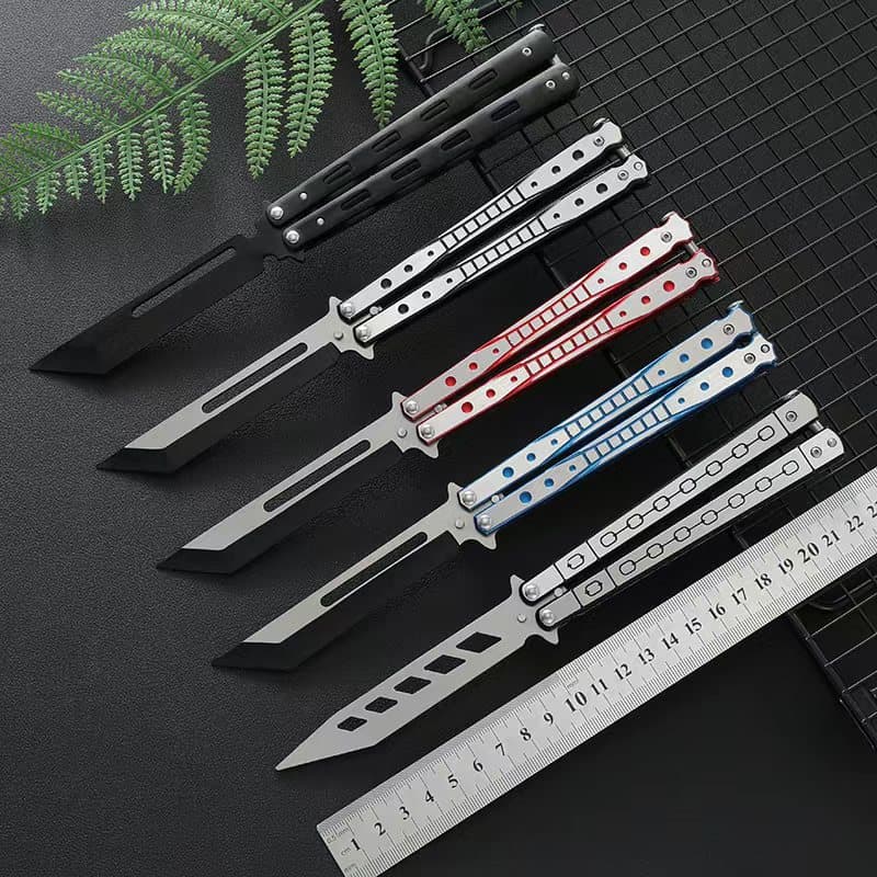 Butterfly all-steel multifunctional folding training adult toy outdoor tool unsharpened mini butterfly comb