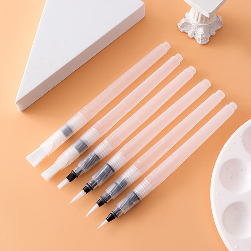 New 180 fountain pen set solid watercolor pigment pen beginners hand-painted brush set water storage brush