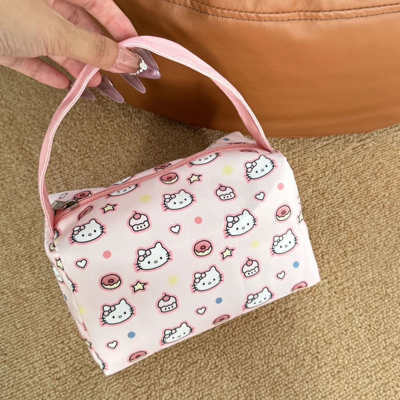 New Cute Makeup Bag Portable Travel Toiletry Bag Cartoon Travel Organizer High-Appearance 3D Handbag for Women