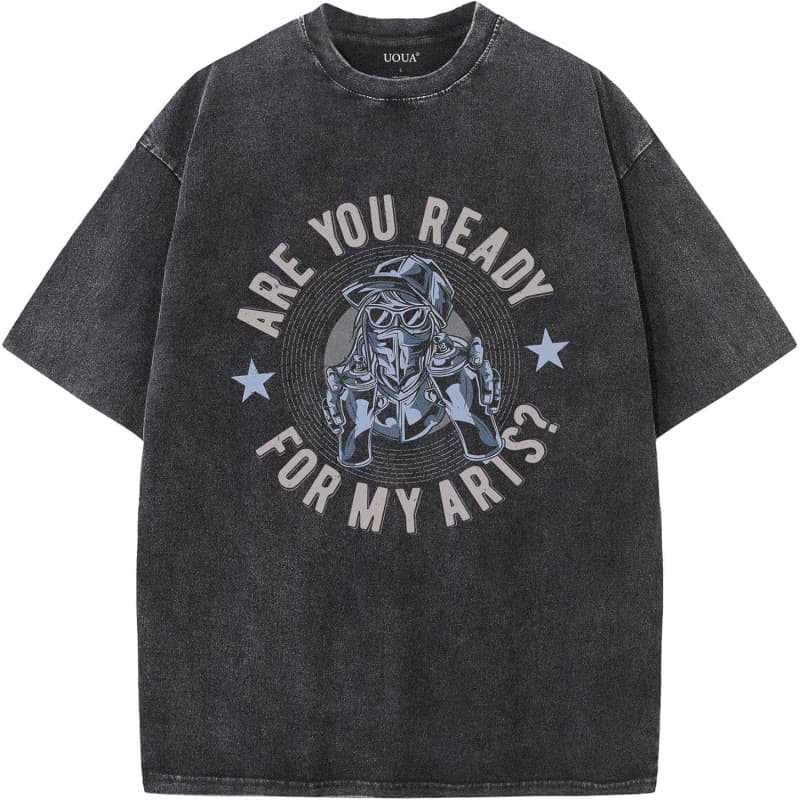 Mens  Vintage Oversized T-Shirts Casual Acid Wash Cotton St