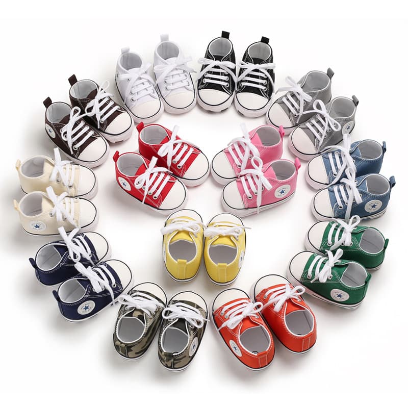 baby shoes baby shoes spring and autumn 0-1 year old baby shoes soft sole star canvas toddler shoes dropshipping