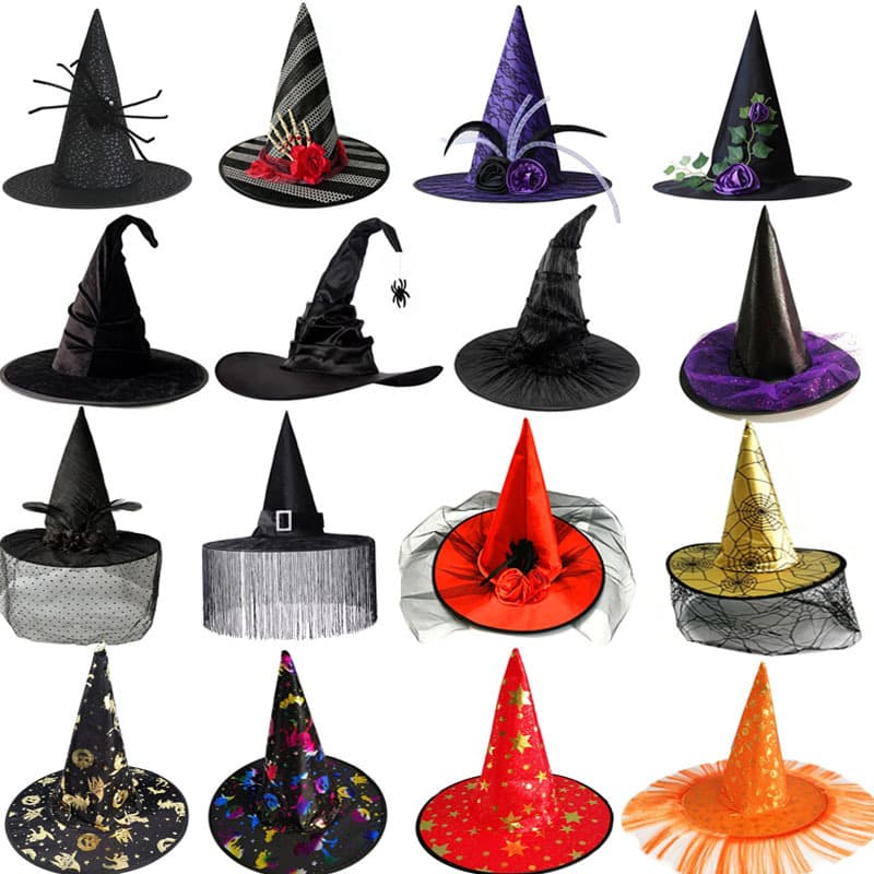 Halloween Hat Witch Hat Wizard Hat for Kids Adults Costume Party Supplies Witch Hat Wizard Hat