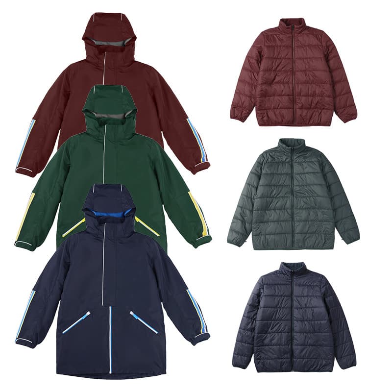 Alberta student uniform style winter warm and windproof new windproof jacket with silk cotton lining, suitable for boys and girls.