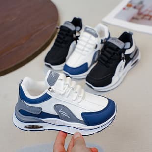 Boys' Sports Shoes Leather Waterproof Big Kids Children's Shoes Casual Shoes Spring/Autumn New Anti-Slip Skate Shoes Running Shoes