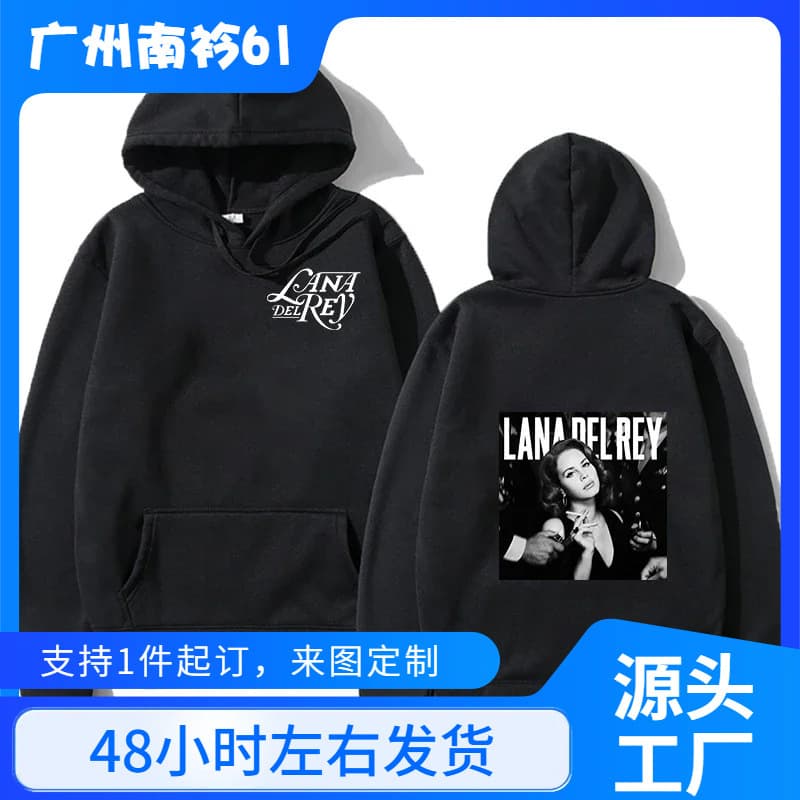 Lana Del Rey Hoodie Singer Graphic Print Fleece Sweatshirt Casual Long Sleeve Women's Pullover Hip Hop