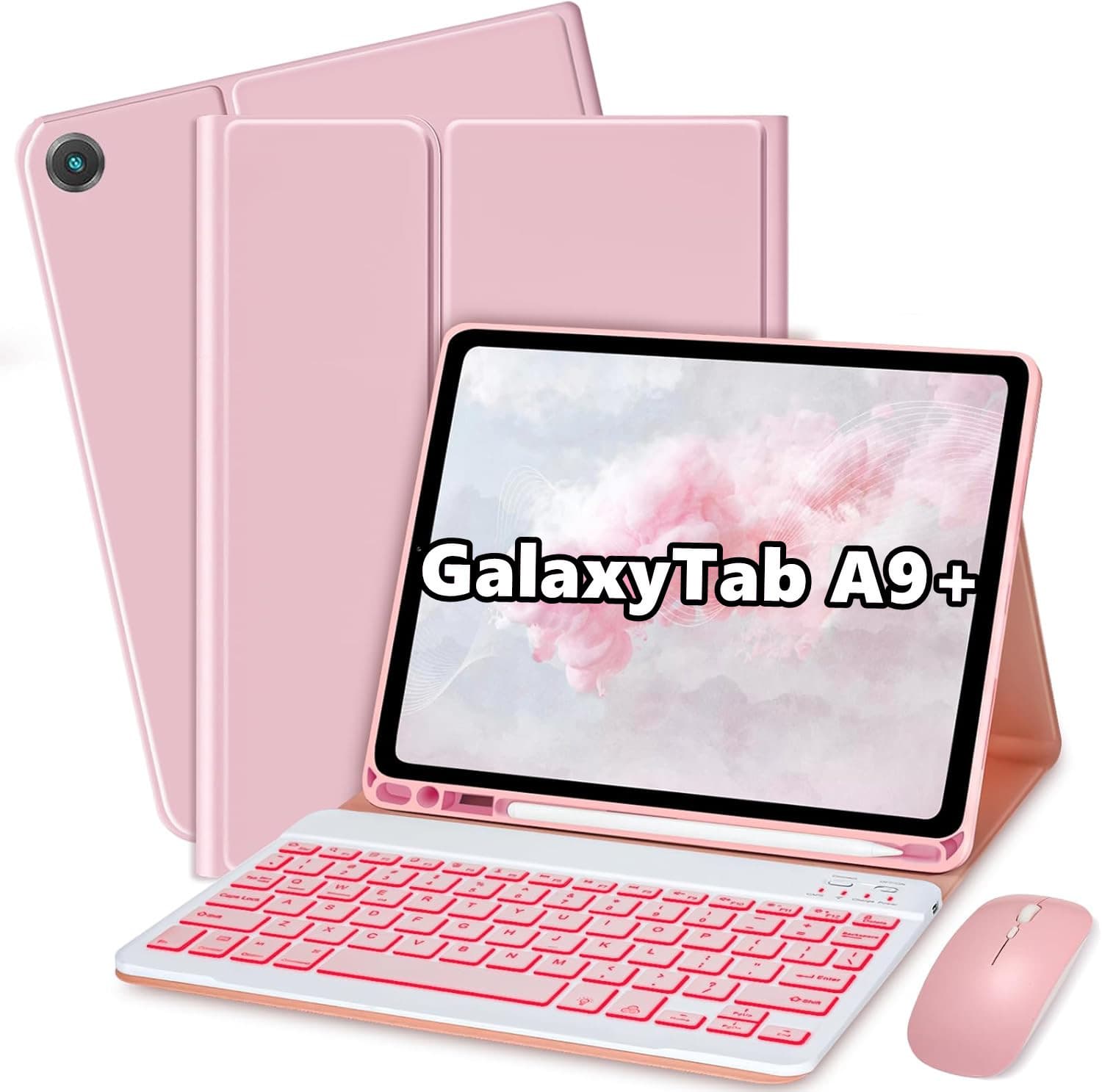 Suitable for GalaxyTabA9+ Samsung Bluetooth keyboard protective cover S11-inch tablet backlight removable soft case