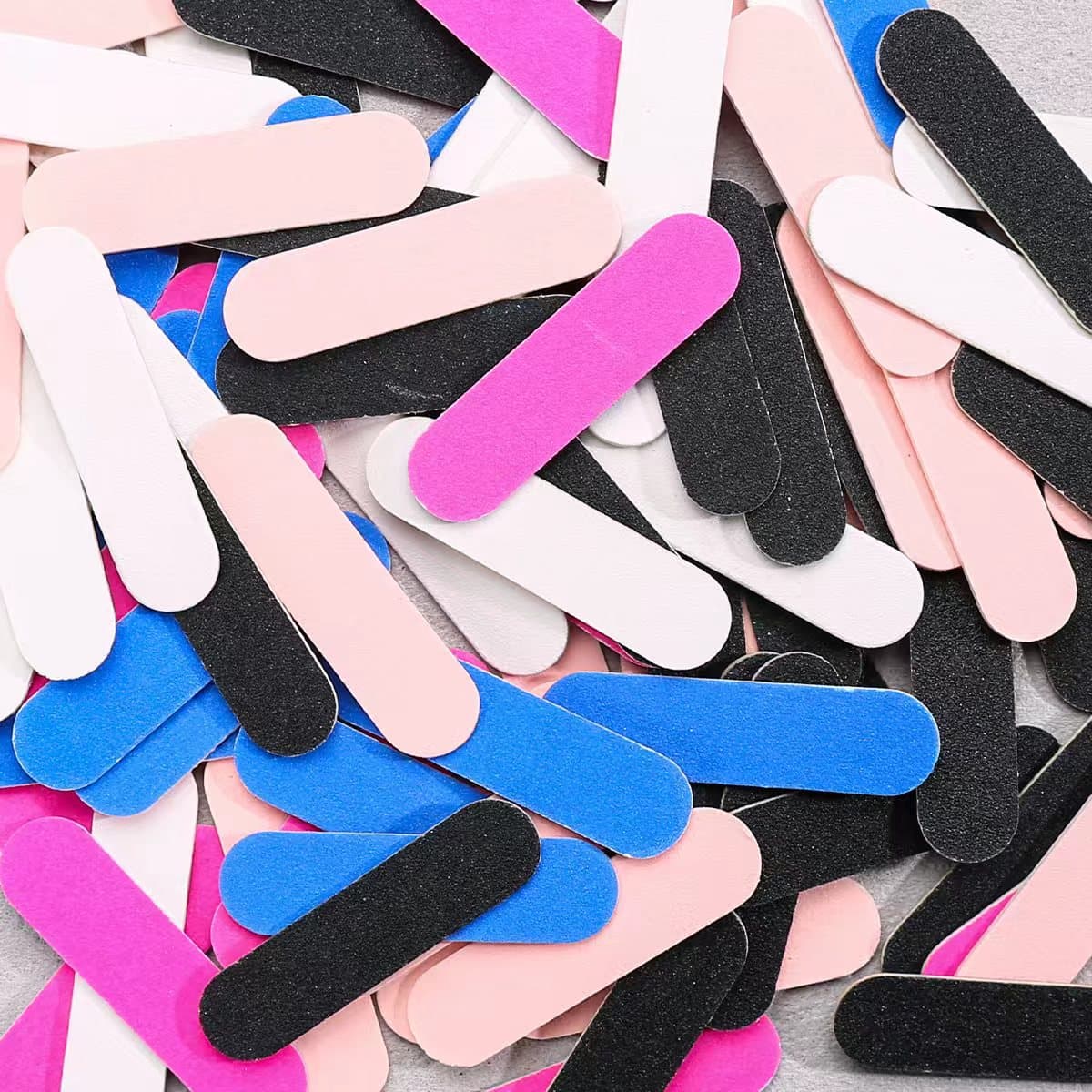 5cm Solid Color Wood Nail File 100-Pack Ultra-Thin Manicure File Mini Wearable Nail File Disposable Nail Buffer Stick
