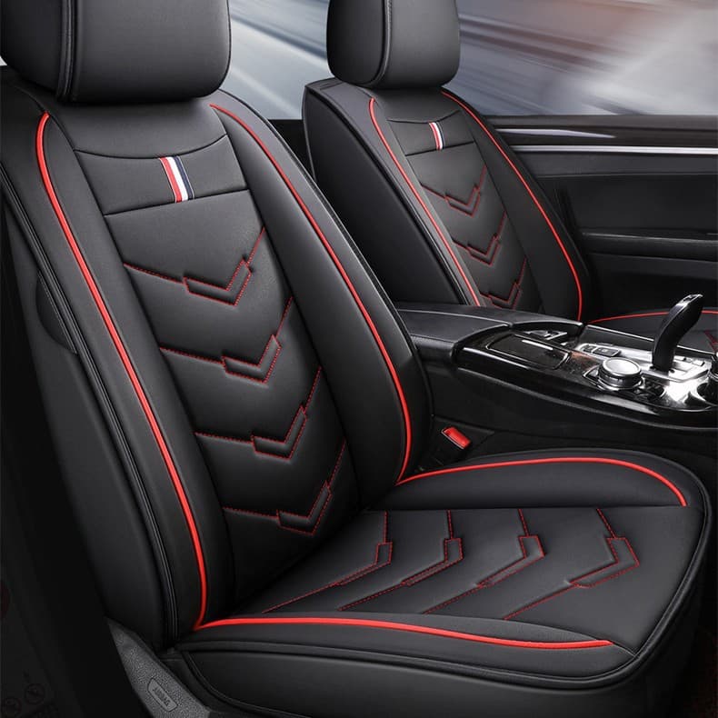 Universal Car Seat Covers for All Seasons, Full Wrap Seat Cushion, Nappa Leather Seat Covers, Five-Seat Universal Fit