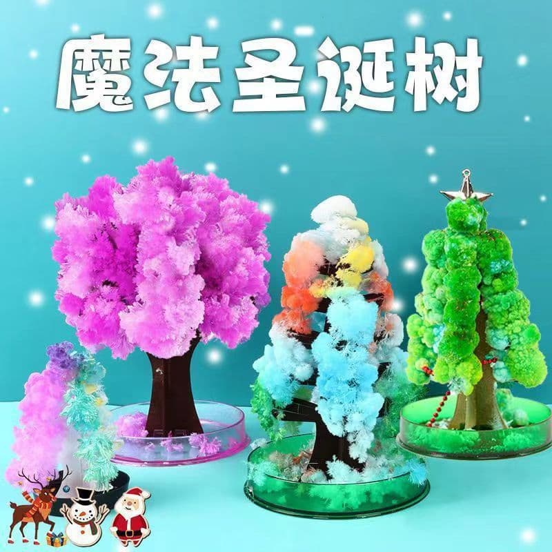 Magic Crystal Christmas Tree - Paper Tree Blooming with Watering Growth Creative Toy for Children