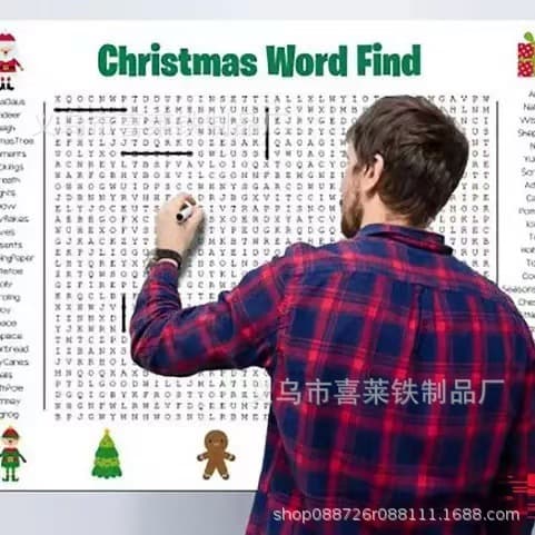 Cross-border Best Seller Jumbo Thanksgiving Word Search Poster Christmas Word Poster