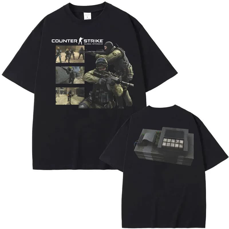 [Cross-border European code] Counter Strike Source Tee – Vintage Y2K Setwear