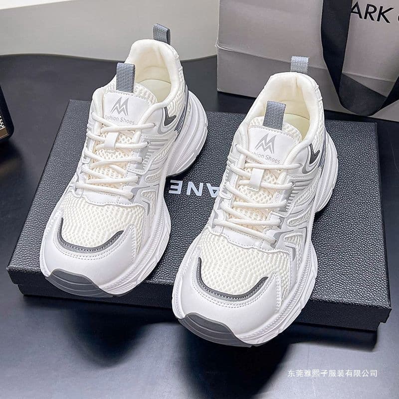 Mesh Dad Shoes for Women, 2026 New Spring Breathable Lightweight Height-Increasing Super Hot Thick Sole Casual Sports Shoes