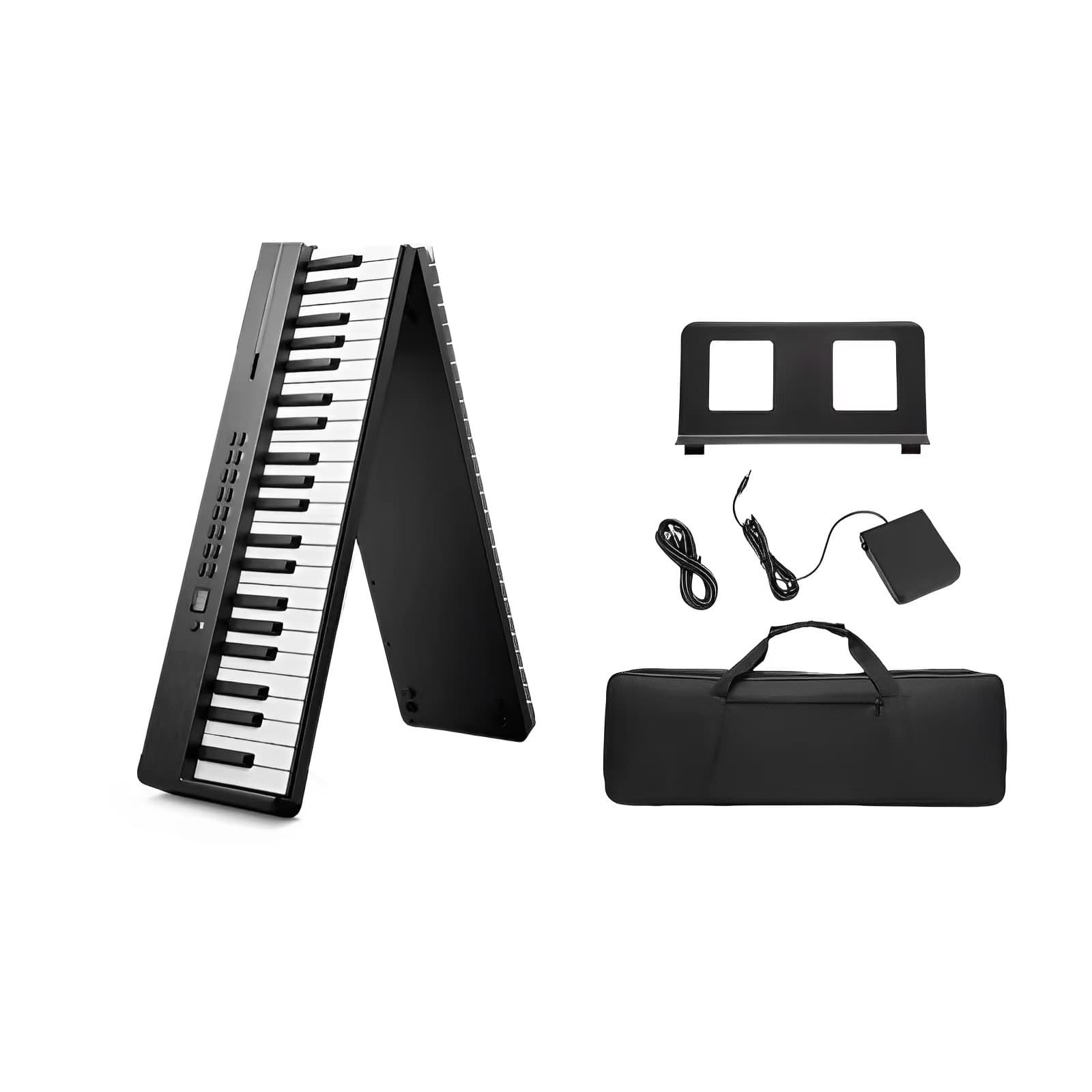 Portable Foldable Piano for Beginners, Quick to Learn, Roll-Up Keyboard, Home Travel Keyboard Instrument, In Stock