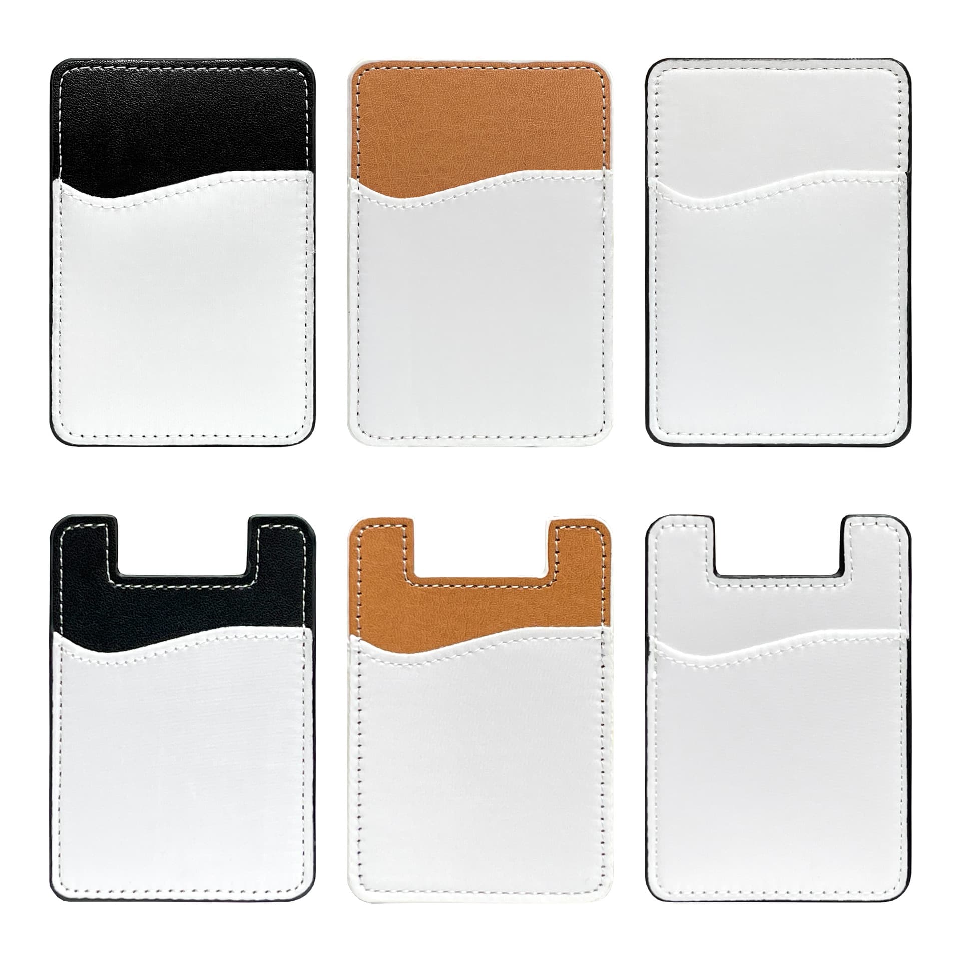 Factory Direct Supply Heat Transfer Blank Phone Back Sticker Card Holder Sublimation Phone Sticker In-Stock Card Holder Creative