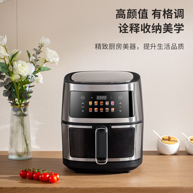 Air Fryer air fryer household large-capacity visual color screen multi-function oven integrated electric fryer 110V