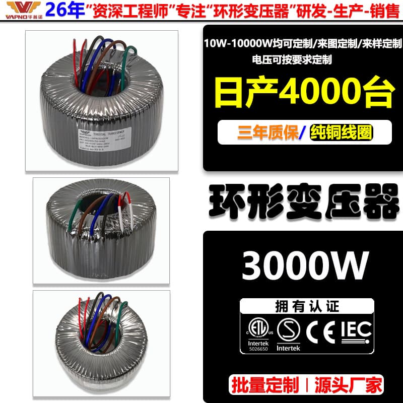 Ring Transformer Outdoor Power Transformer 220V to 110V Low Frequency Transformer 3000W Control Transformer