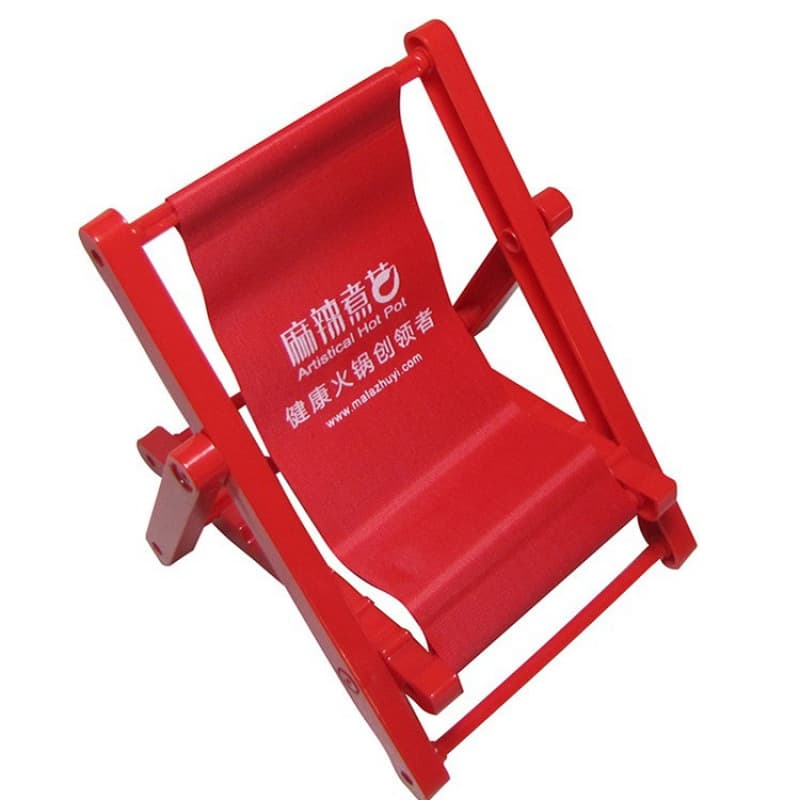 Creative desktop phone stand, colorful printed beach chair-shaped phone holder