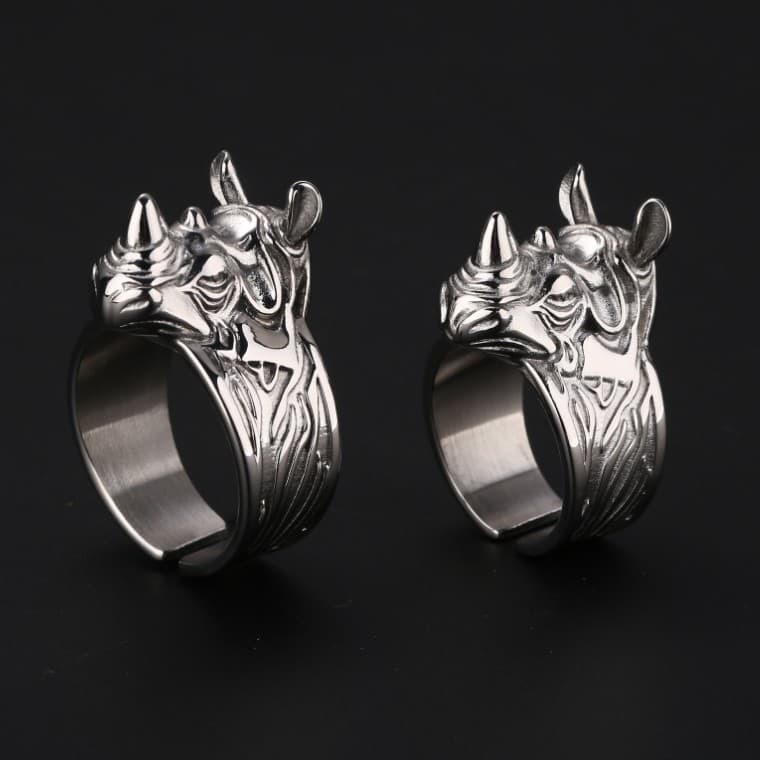 Portable, personalized, self-defense, wolf, rhinoceros, hidden weapon, creative fighting, legal, self-defense, finger tiger ring supplies for men and women