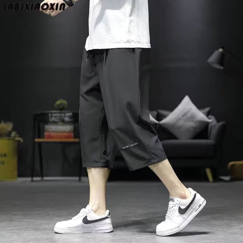 Summer men's youth sports casual straight sports cropped pants men's classic fashion versatile thin casual pants