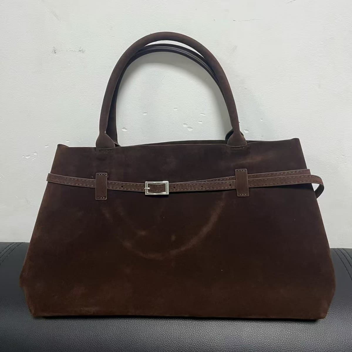 Cross-border Retro Suede Velvet Handbag Imitation Suede Women's Tote Bag Large Capacity Commuter Shoulder Bag Underarm Bag