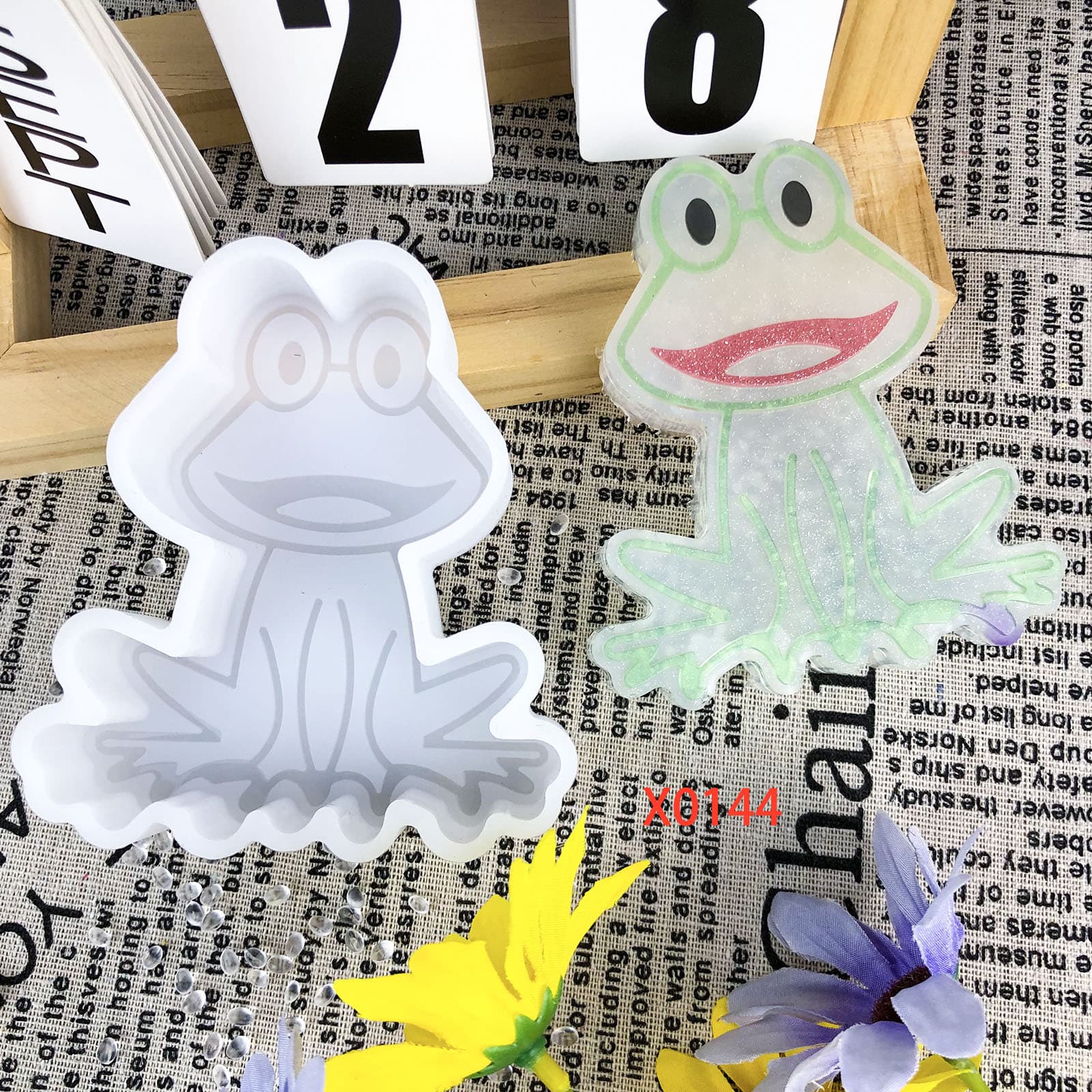 X0144 Frog Aroma Mold Crystal Resin Silicone Mold DIY Decorative Silicone Mold