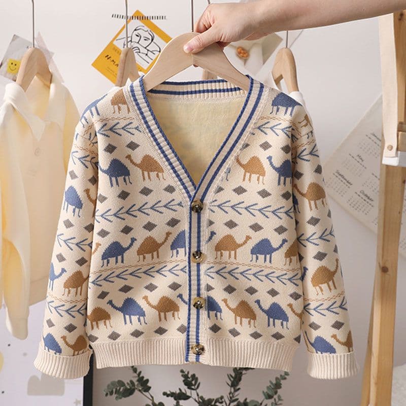 Children's Cardigan Sweater for Boys and Girls Spring Autumn Knitwear Baby Toddler 2024 New Fashion