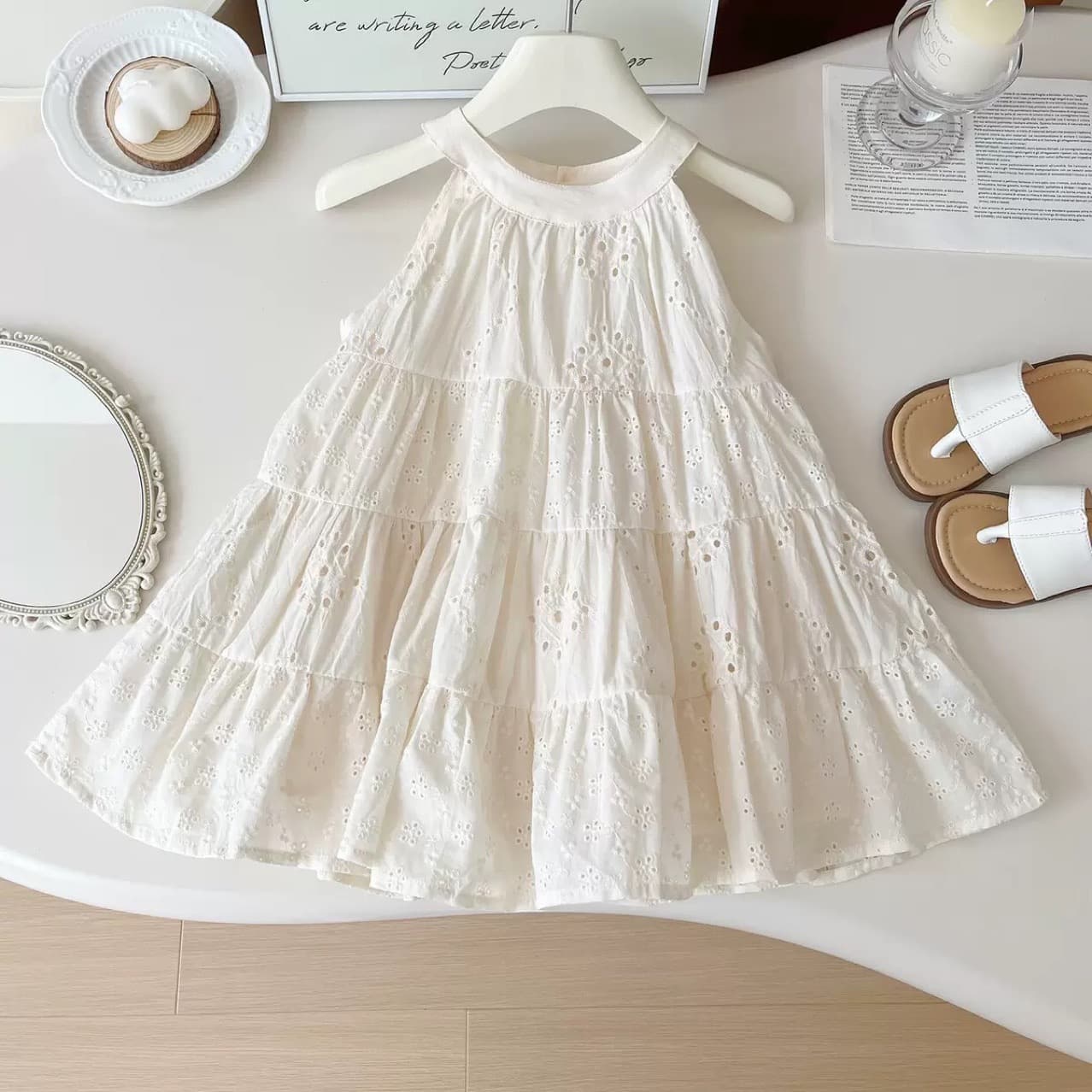 Girls' Dress 2026 Summer New Korean Style Solid Color Princess Cute Vest Dress