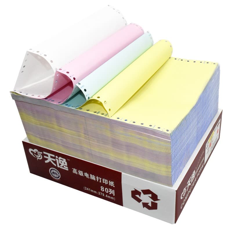 Dot matrix computer printing paper 1000 pages triple 2-part 2-part 3-part 1-part 2-part 3-part single 4-part